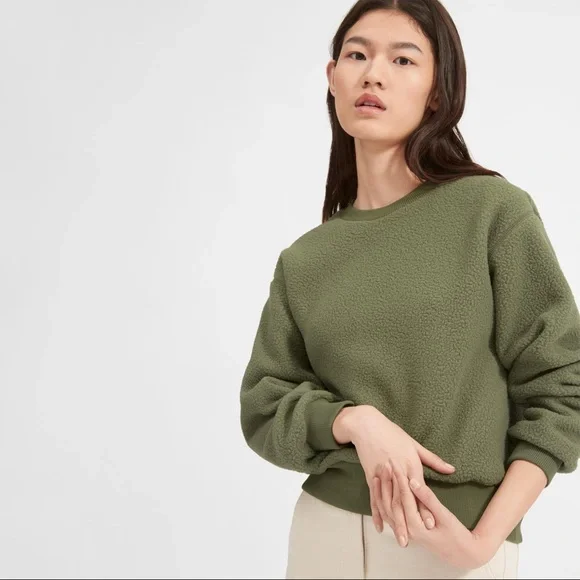 Everlane oversized delicate fleece crew